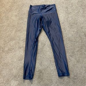 DYI high shine leggings in blue (chambray) Sz L